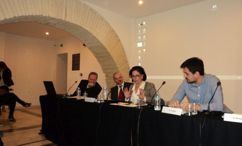 Από αριστερά προς δεξιά: Γ. Πρωτόπαπας, Eπικ. Καθηγ. A. Δερισιώτης, Καθηγ. Ε. Σελά, Δρ. Μιχάλης Τρούλης